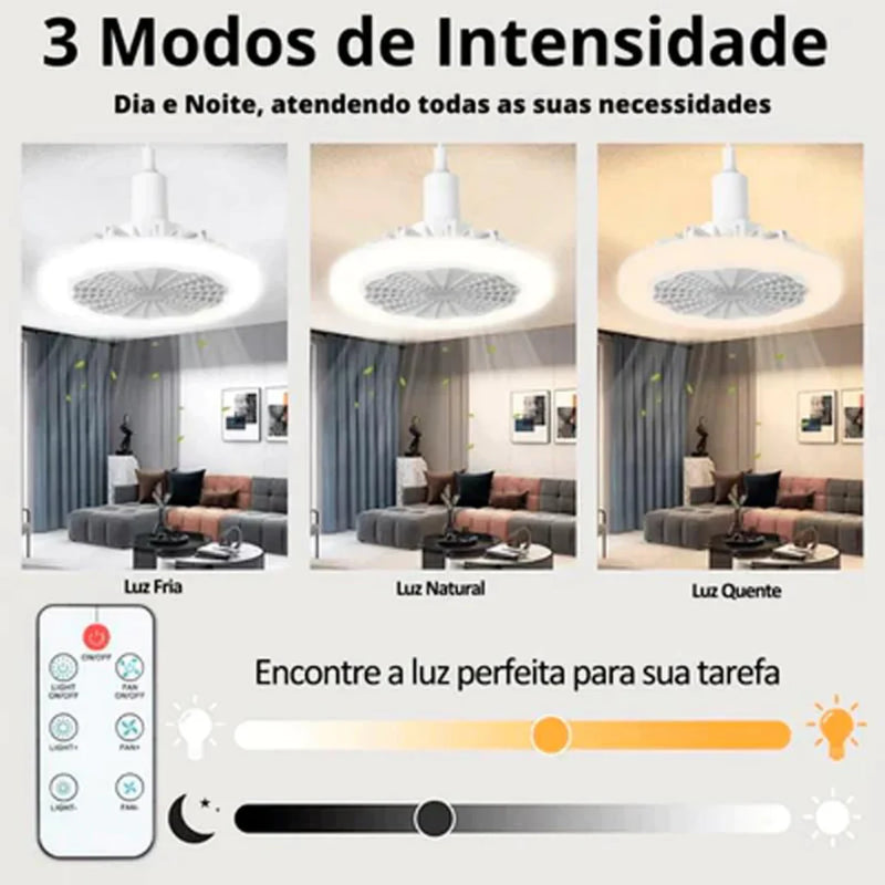 [COMPRE 1 LEVE 2] Luz de LED com Ventilador | FanMasteR ⚡️QUEIMA DE ESTOQUE⚡️